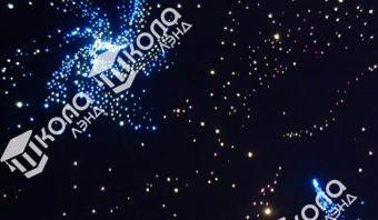 Ковёр напольный фибероптический ЗВЁЗДНОЕ НЕБО 1,45х1,45 м., 320 звёзд