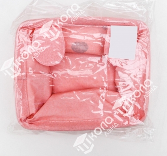 Корзина для хранения с ручками «Мишка», 20×16×14 см, цвет розовый
