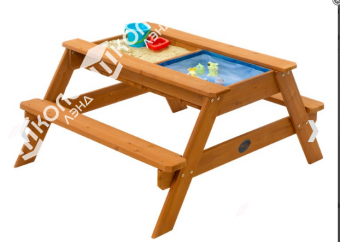 Стол для игр с песком и водой со скамейками+5 кг песка
