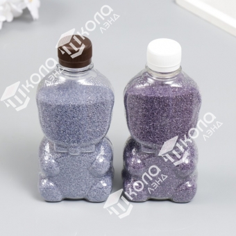 Песок цветной в бутылках "Фиолетовый" 500 гр МИКС