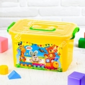 Ящик для игрушек «Давай играть» с крышкой и ручками, 6,5 л