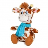 Мягкая игрушка «Жираф Димон в шарфике» озвученный, 20 см