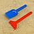 Набор для игры в песке, совок и грабли, цвета МИКС