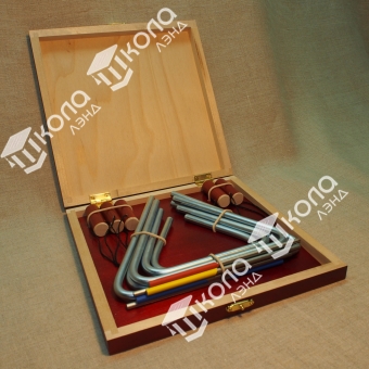 Комплект треугольников № 1 «Профи» в деревянном кейсе (10-12-14-16-18 см., диаметр 8 мм.)